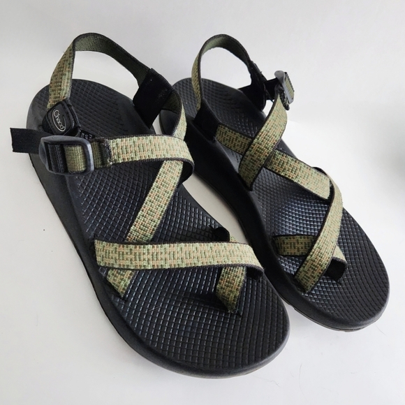 Chaco Sport Sandals Green & Black, Waterproof No-Slip Vibram Grip Soles, Mens 9 main image 2